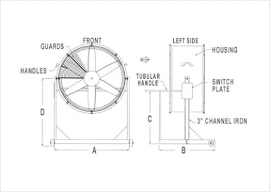 Industrial Mancooler Fan / Tubular Mancooler / Bug Blower 